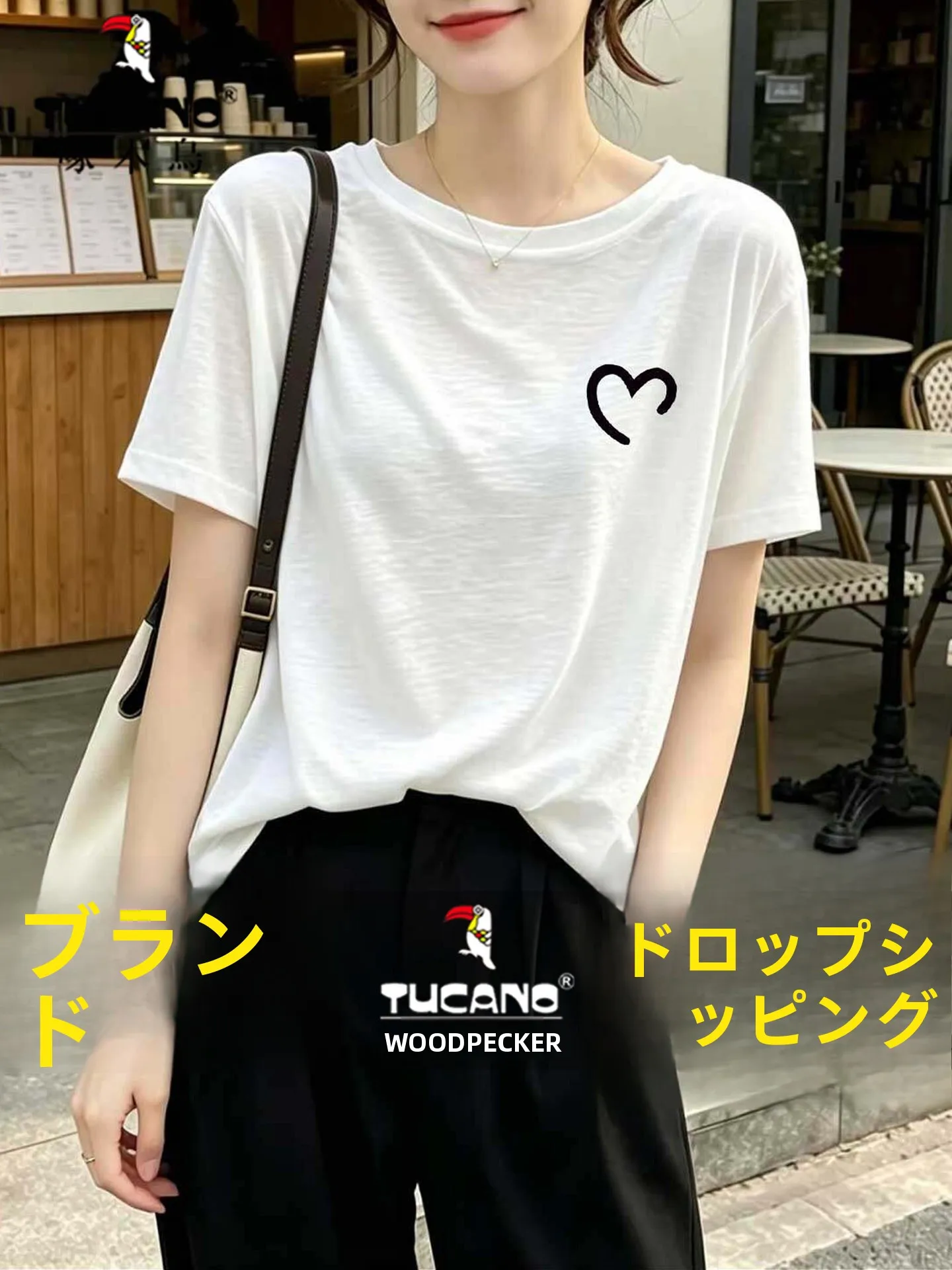 TUCANO Ladies Summer Breathable Pure Color round Neck Short Sleeve T-Shirt Snowflake Cotton Lightweight Loose Fit Casual Top