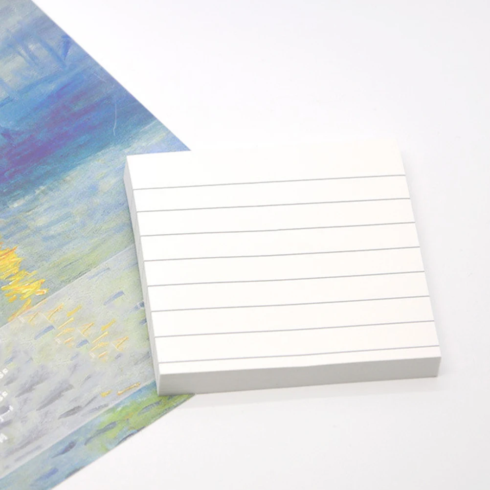 

4Pcs Self Stick Notepads Memo Pad Striped Portable and Reusable for Anywhere You Need Home School Office