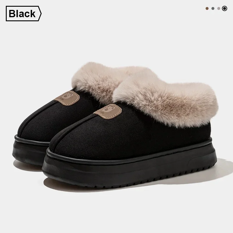 Women's Fleece Lined Ankle Winter House Slippers, Warm Lightweight Thick EVA Sole Indoor & Outdoor Wearable Shoes