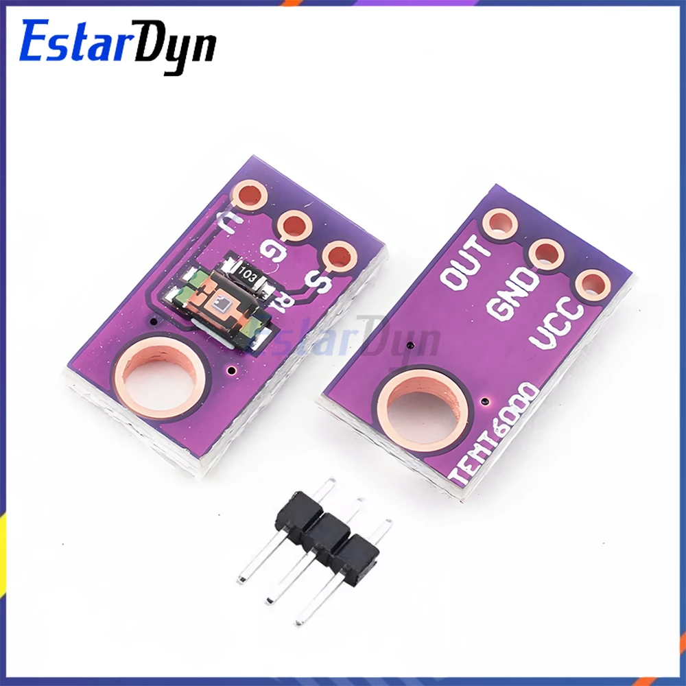 TEMT6000 Ambient Light Sensor Analog Output for , Light Intensity Detection Module Photosensitive Sensor
