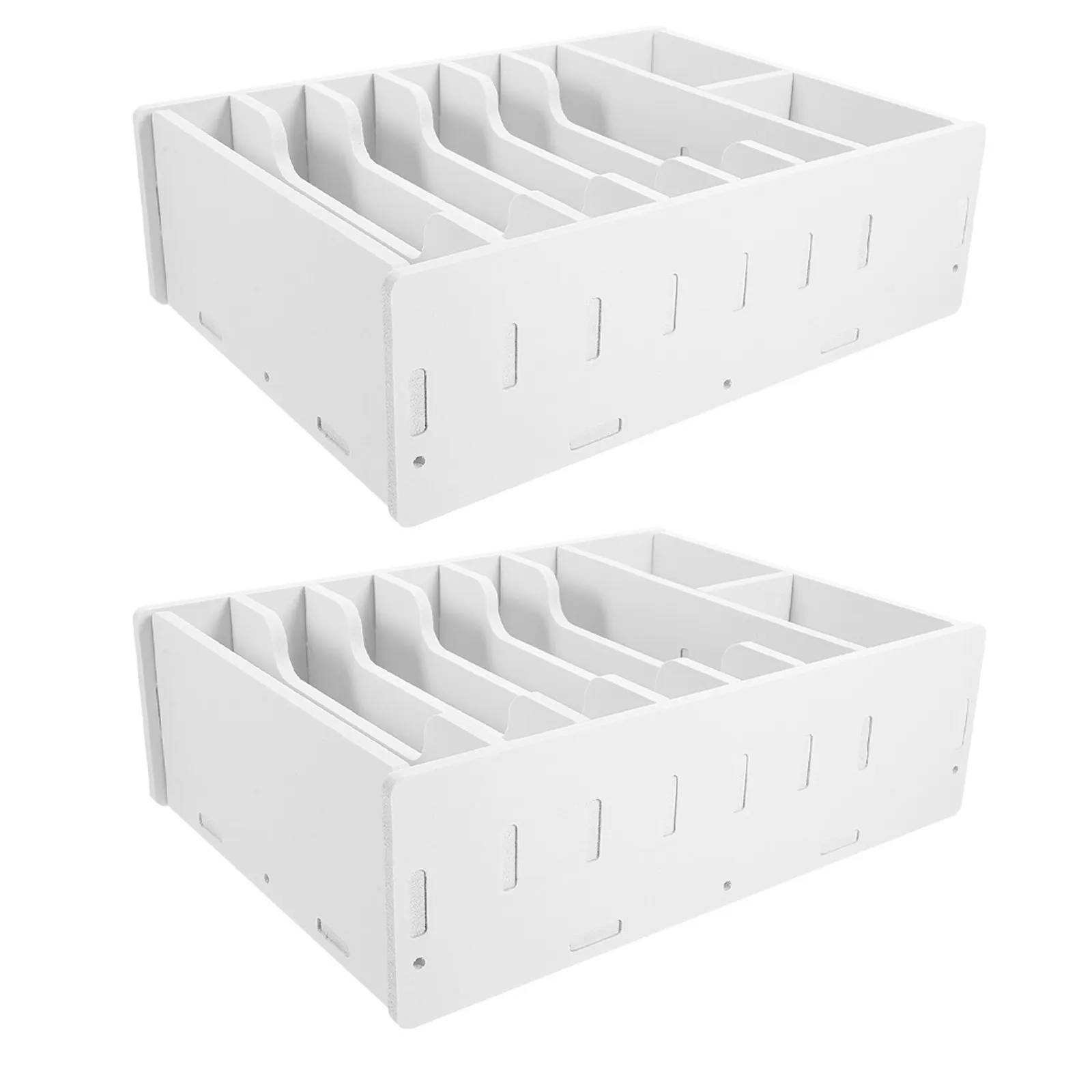 2 pcs Mail Organizer Holder Desktop Office Storage Box Halloween Christmas New Year Desk Money Box Cash Divider Box White