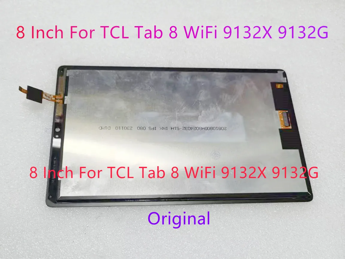 8-дюймовый дисплей для TCL Tab 8 WiFi 9132X 9132G, сенсорный экран, стеклянная панель, датчик, модуль для ремонта, 100% протестировано