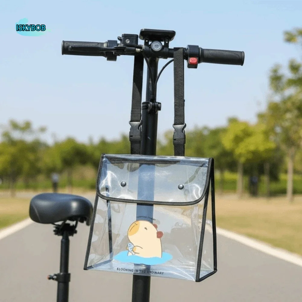 

Adjustable Strap Transparent Front Hanging Bag Large Capacity PVC Square Waterproof Pouch Universal Lightweight