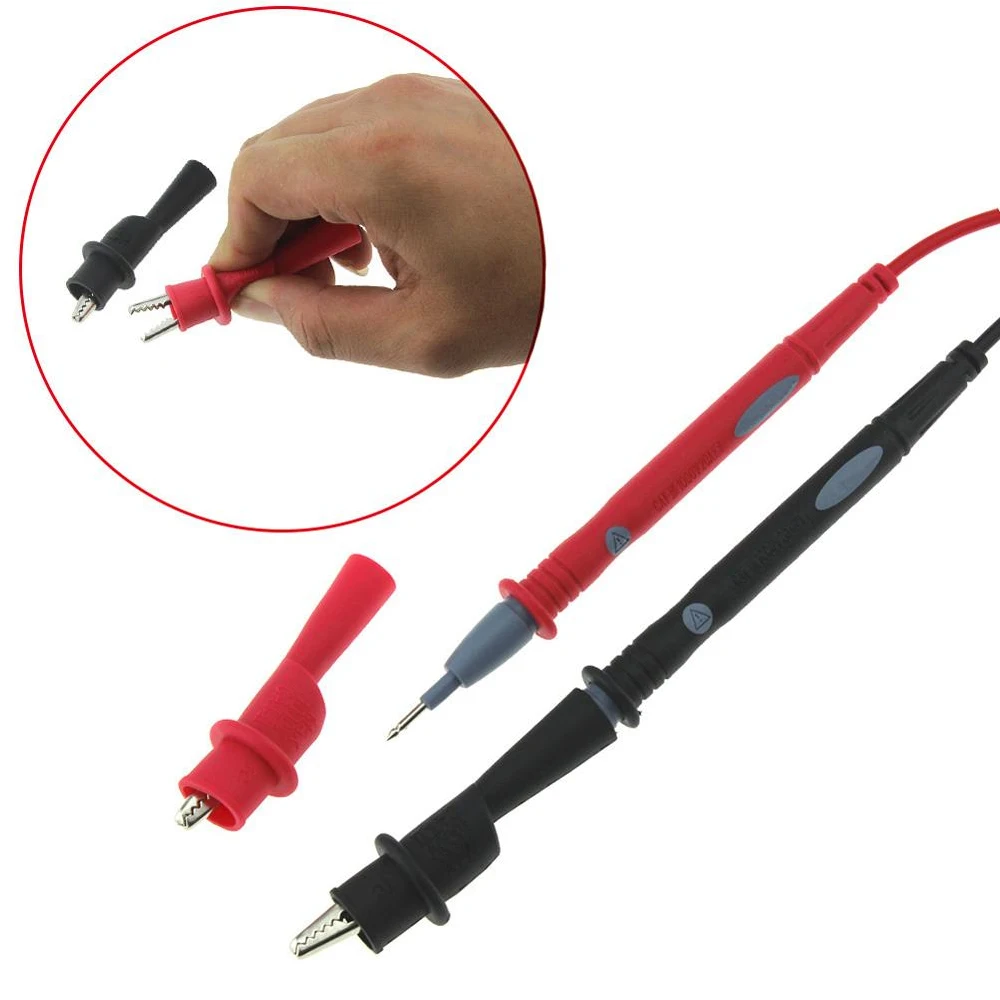 Multimeter Test Pen Accessories Alligator Clip LCR Resistor SMD Component Test Fixture Capacitance Precision Chip Pen Tweezers