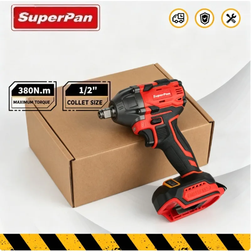 

Беспроводной бесщеточный ударный гайковерт для аккумуляторов DeWalt/Makita/Milwaukee, электроинструмент SuperPan, только инструмент (без аккумулятора и зарядного устройства)