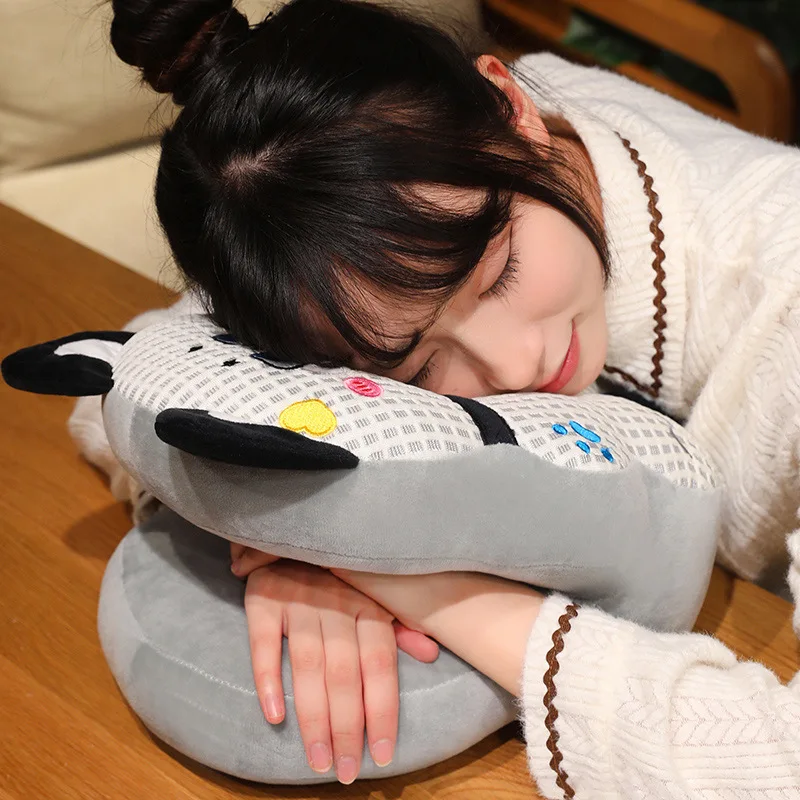 

Cartoon Puppy Napping Pillow Office Sofa Living Room Car Cushion Pillow Nap Hug Pillows Doll Back Cushion Plush Toy Gifts