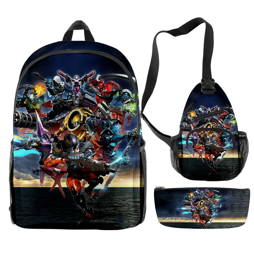 

Exoprimal 2023 New Game Backpacks 3 Pieces Sets Zipper Daypack Unisex Traval Bag Student School Bag