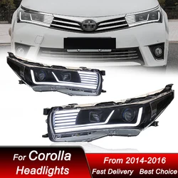 Car Headlights For Toyota Corolla 2014-2016 new style full LED Auto Head lamp Assembly Upgrade Projector Lens Accessories Kit