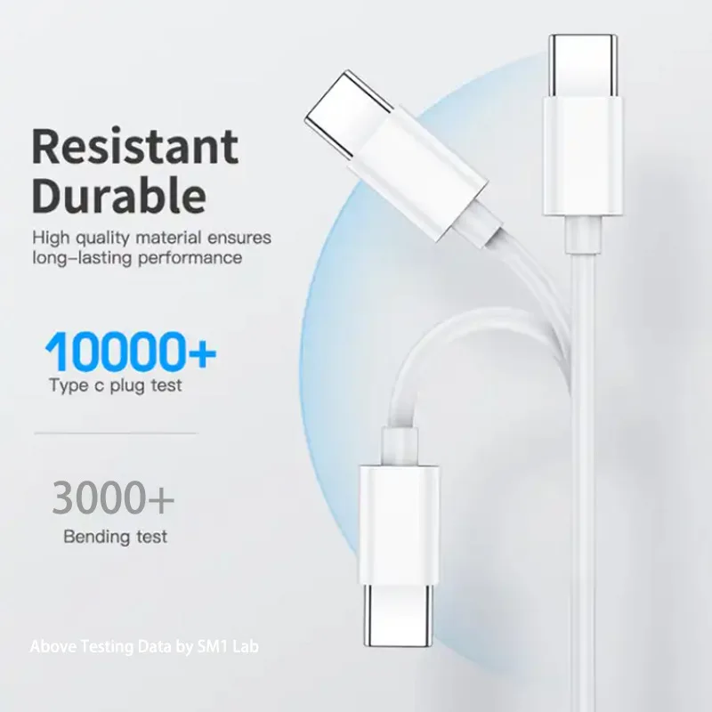 

100W/60W 1m Dual Type-C Fast Charging Data Cable Mobile Phone Charging Accessories Data Transmission for iPhone Samsung Huawei