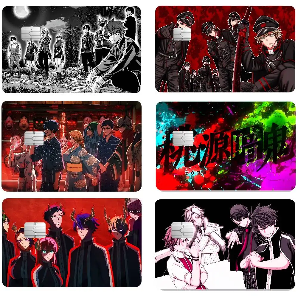 Anime Tougen Anki 1 Set Of 4 Pcs Credit Card Skin Stickers For VISA Bank Card Waterproof Sticker Anti-scratch Women Gift