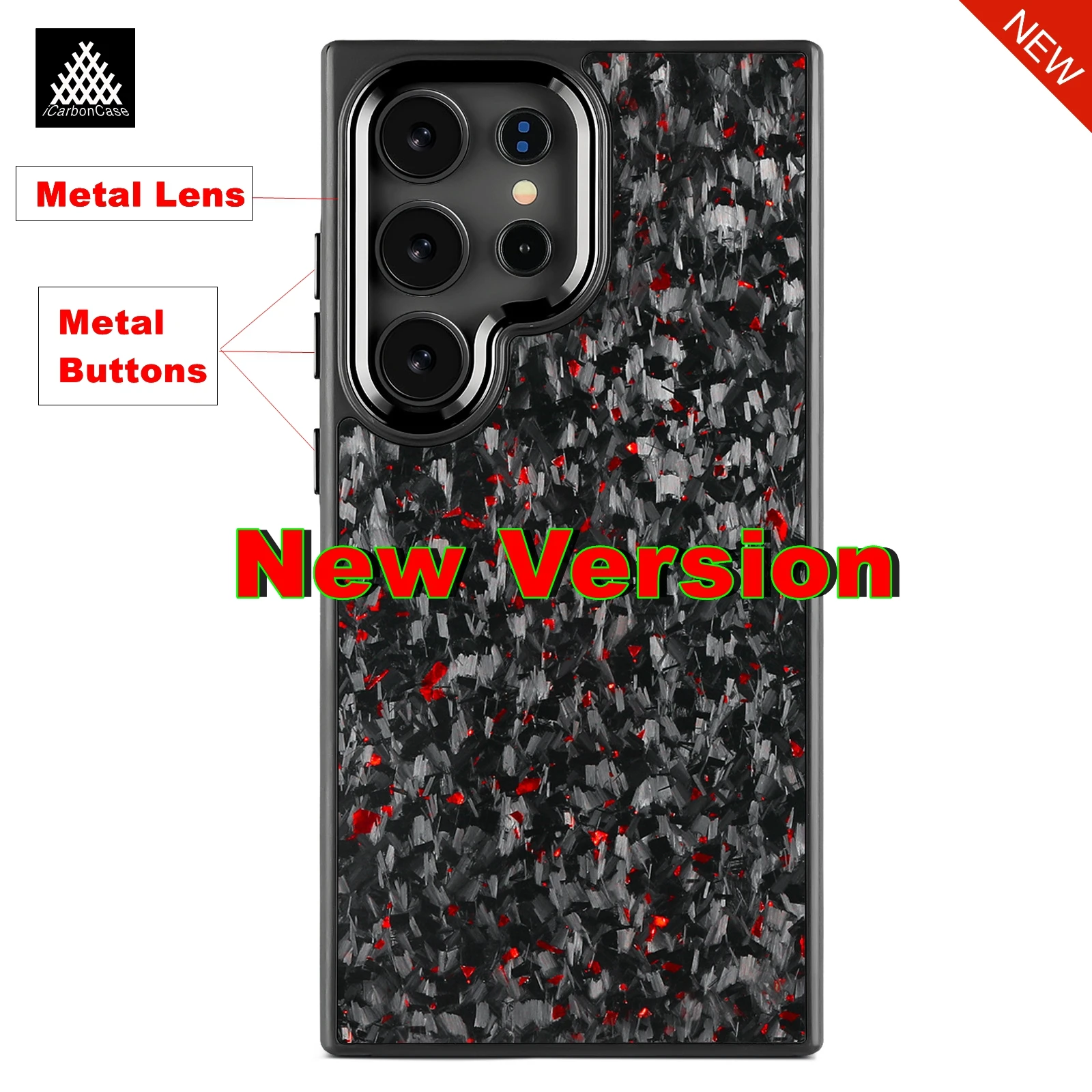 

Metal Lens Buttons Magnetic Real Forged Carbon Fiber Phone Case For Samsung Galaxy S23 S24 S25 Ultra S24+ S25+ plus with Magsafe