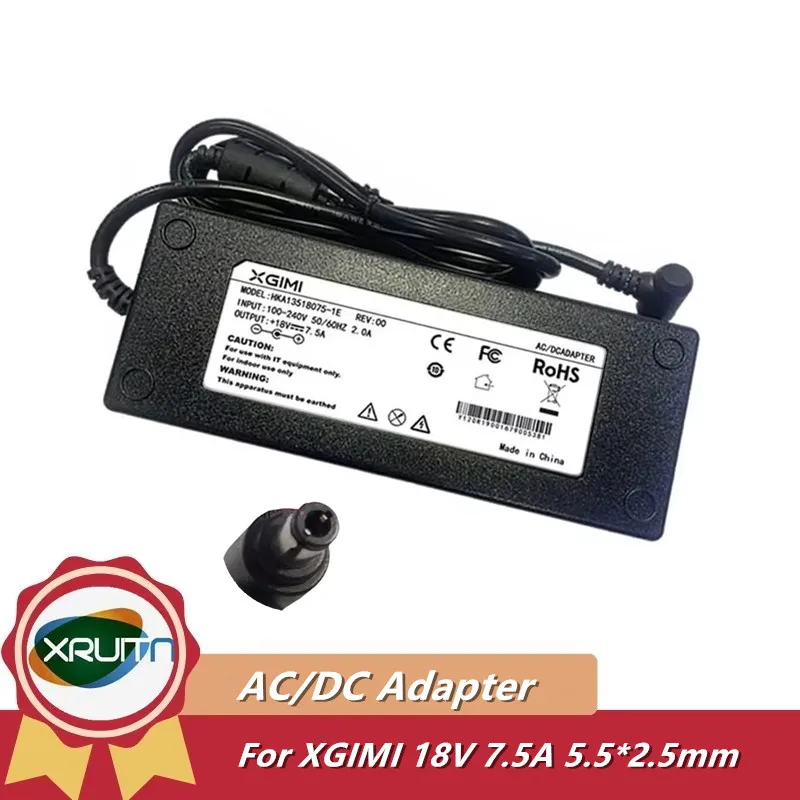 Zasilacz do projektora XGIMI H2 XHAD01 H1S Z5 Z4X Z6 Z3 Z8X 18V 7.5A 135W Adapter AC DC Ładowarka HKA13518075-1E