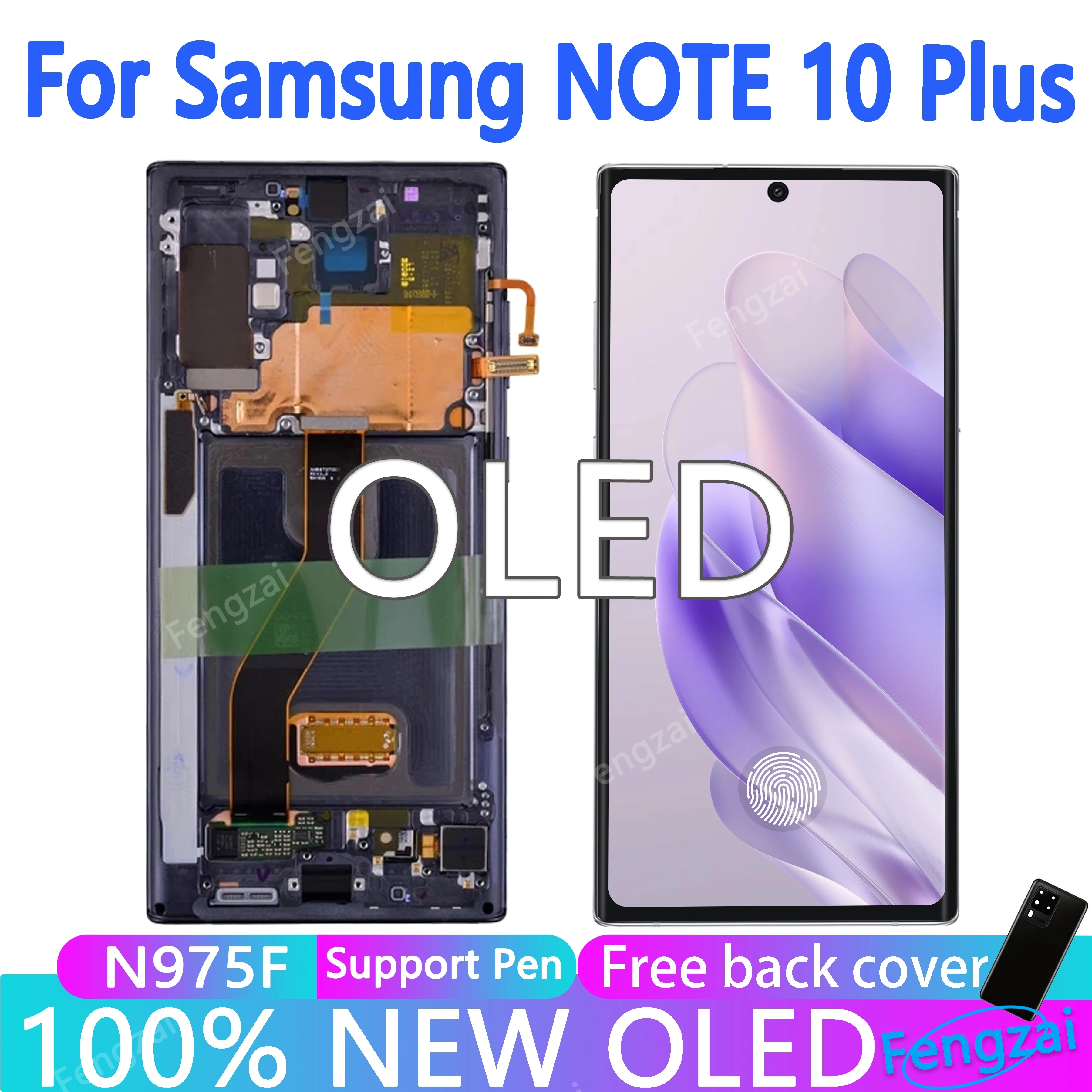 

100% Test OLED N10+ For Samsung Galaxy Note 10 Plus Display N975 N976 Note 10+ LCD Touch Screen Digitizer Note 10 Plus Screen