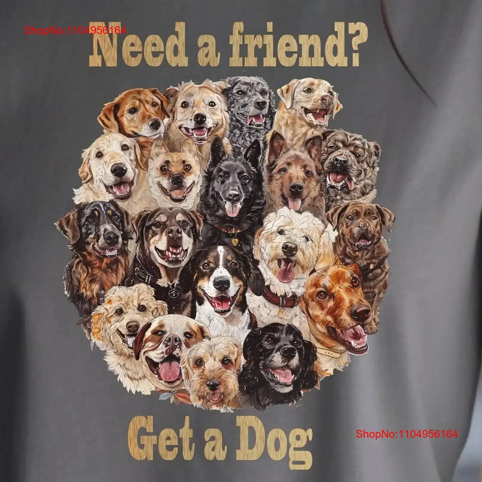 

Футболка Need a Friend Get DOG, футболка для влюбленных, подарок для владельца домашнего животного, винтажная, дышащая, мягкая, унисекс, универсальная, удобная для дома