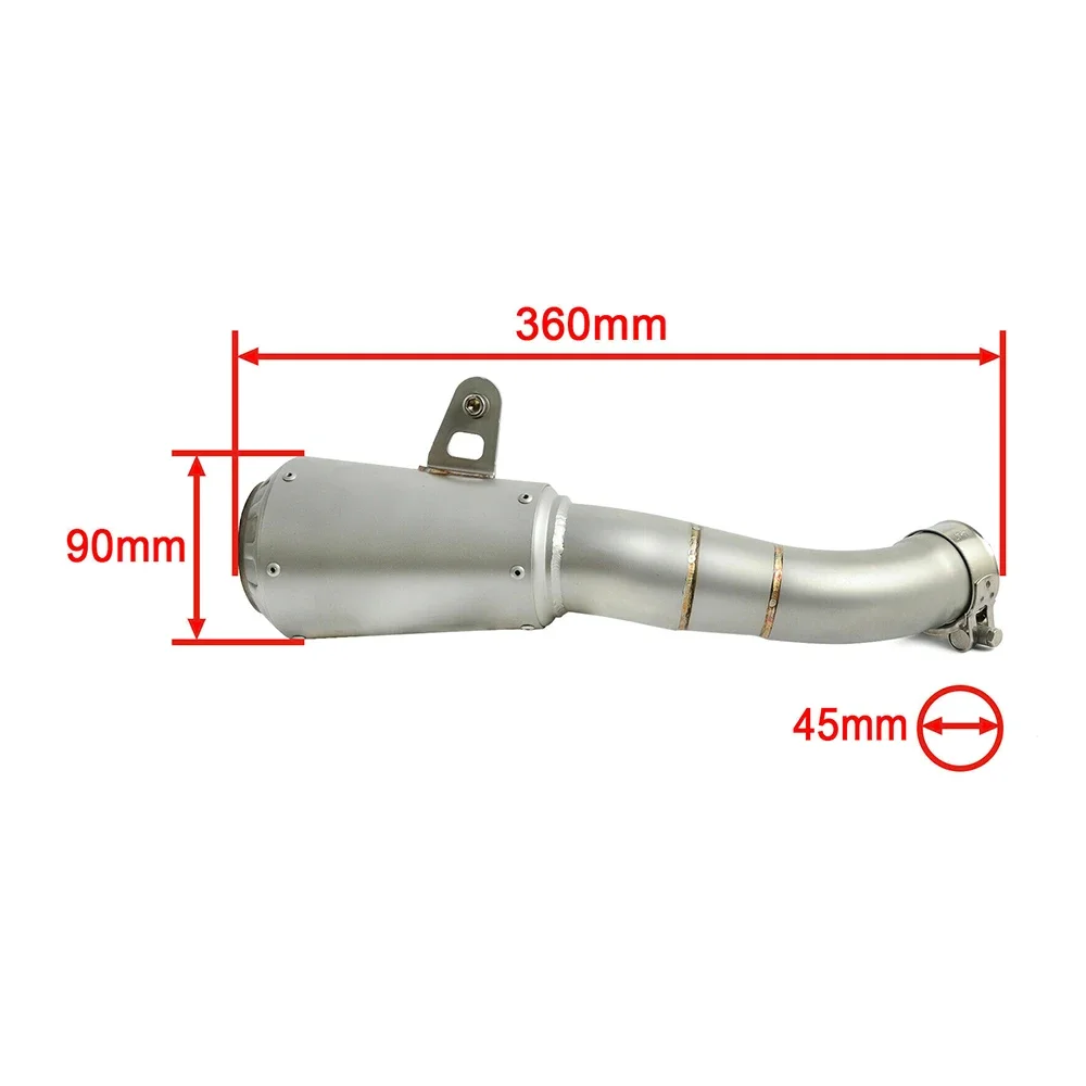 alone Ex Factory Price Natural Stainless Steel Slip on Muffler Exhaust Pipe for YZF-R3 2015 2016 2017