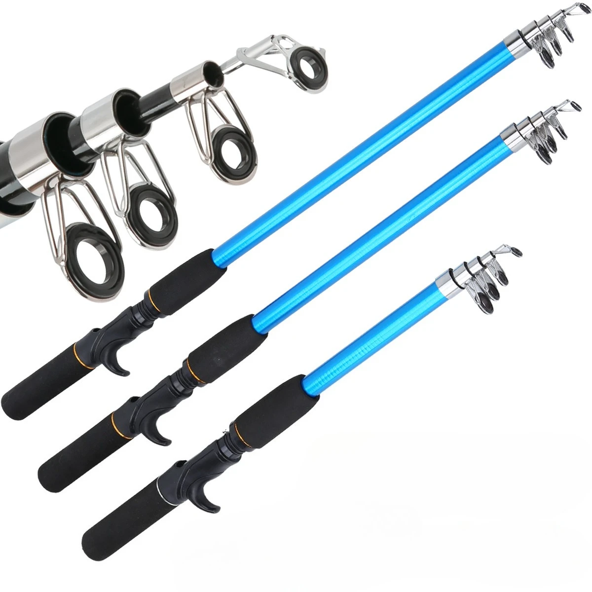 Portable Ultra Short Telescopic Casting Lure Fishing Rod, Long Distance Casting Design Multiple Sizes Available  Tackle