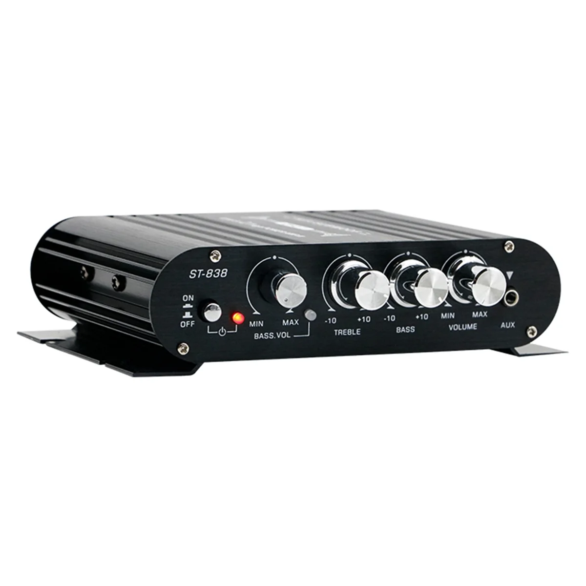

LDZS Black Car Bluetooth Amplifier HiFi Home Audio Multi-Function Speaker Professional Fever for Car (Adapter Included) EU PLUG