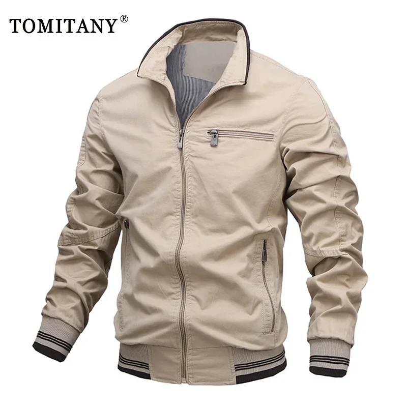 Chaquetaaviador ajustada hombre – Algodón militar verde - imagen 3