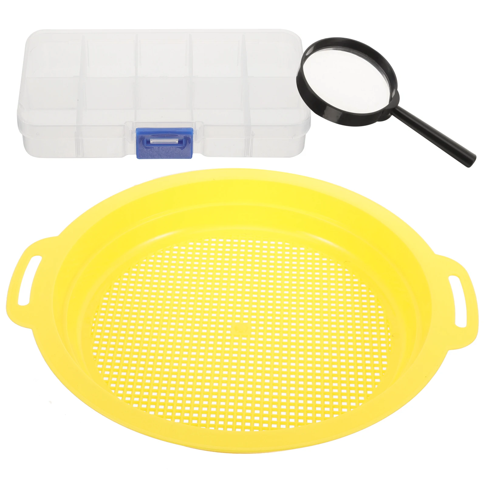 

Durable Plastic Gold Panning Tools Handheld Sifting Pan Mesh Basin Sorting Sieve Portable Mining Equipment Efficient
