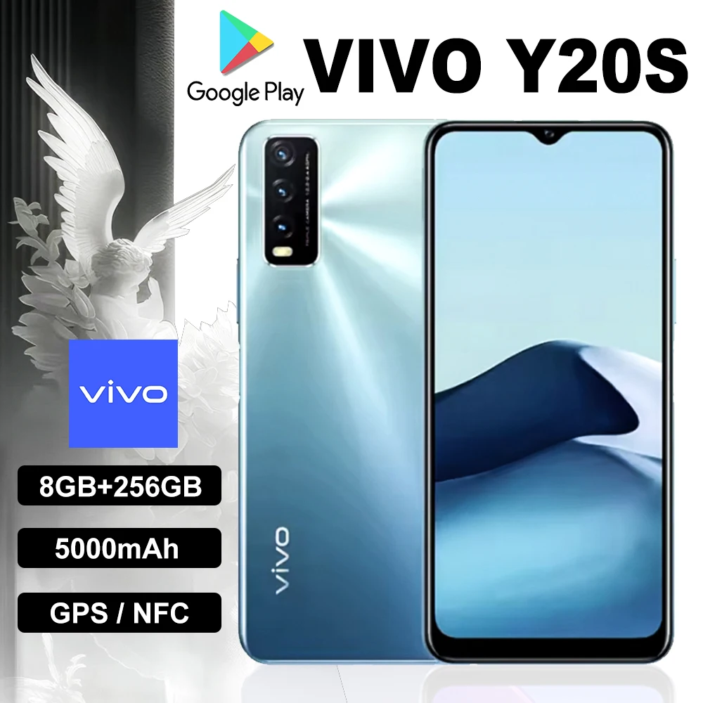 Fashionable brand new Vivo Y20s global version 4G smart thin and thin mobile phone 6.51