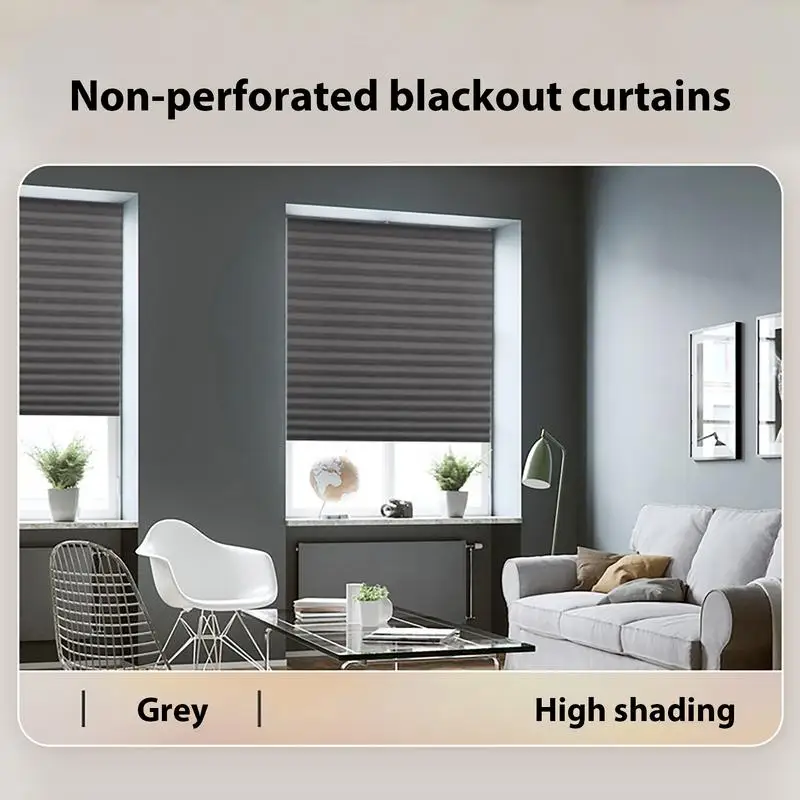 Adhesive Blackout Blinds Adhesive Breathable Window Shades User-Friendly Cuttable Blackout Blinds No Drill Window Cover For