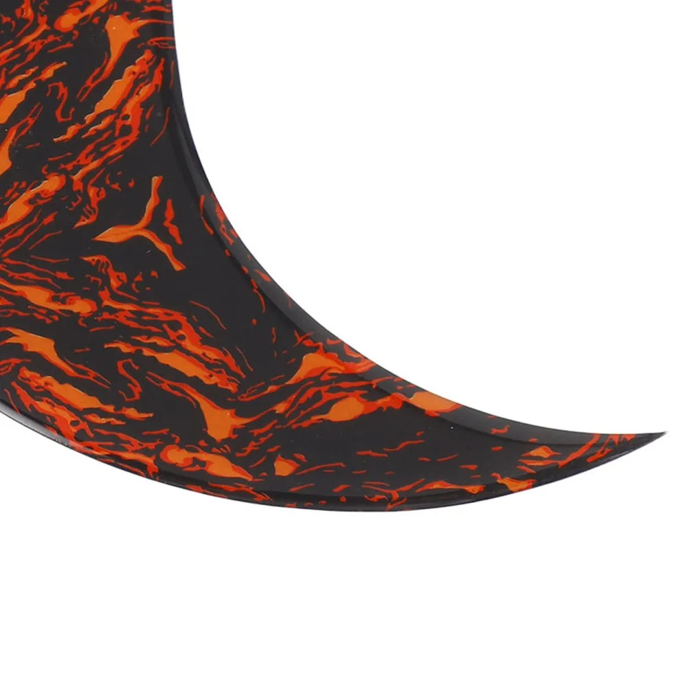 Celluloid+Plastic Acoustic Guitar Pickguard 2.5MM Thick Red Flame Scratch Plate Water Drop Shape Self Adhesive Pickguard