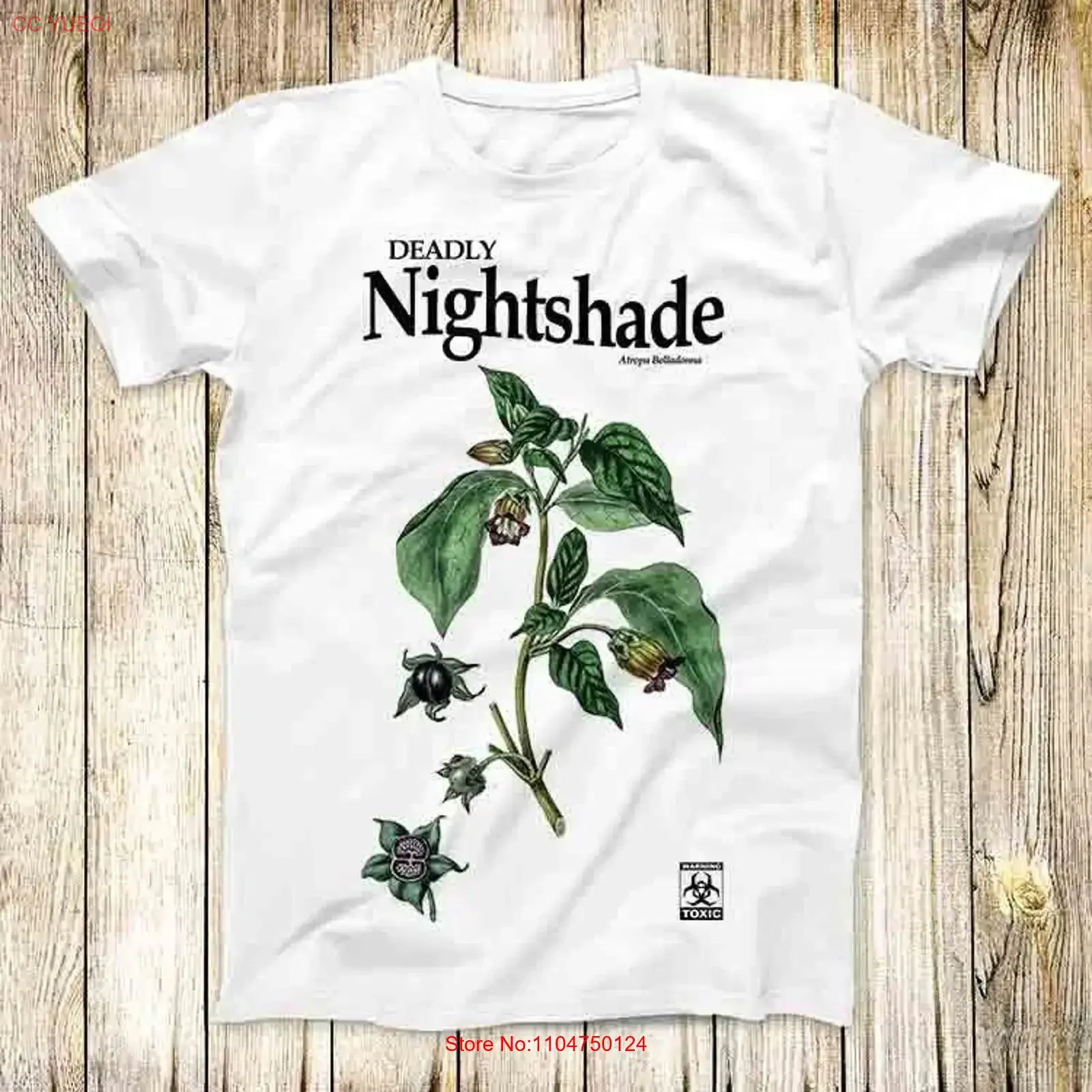 Camiseta Deadly Nightshade Atropa Belladonna Meme Top 4892 vintage lavada, macia, de grife, elegante, unissex, com estampa gráfica.