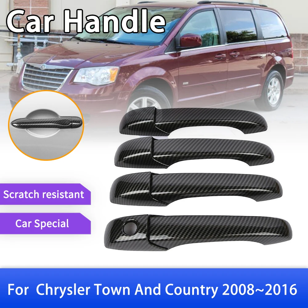 

Carbon Fiber Smart Door Handle Cover for Chrysler Town And Country Voyager 2008~2016 Car Exterior Styling Accessories Stickers