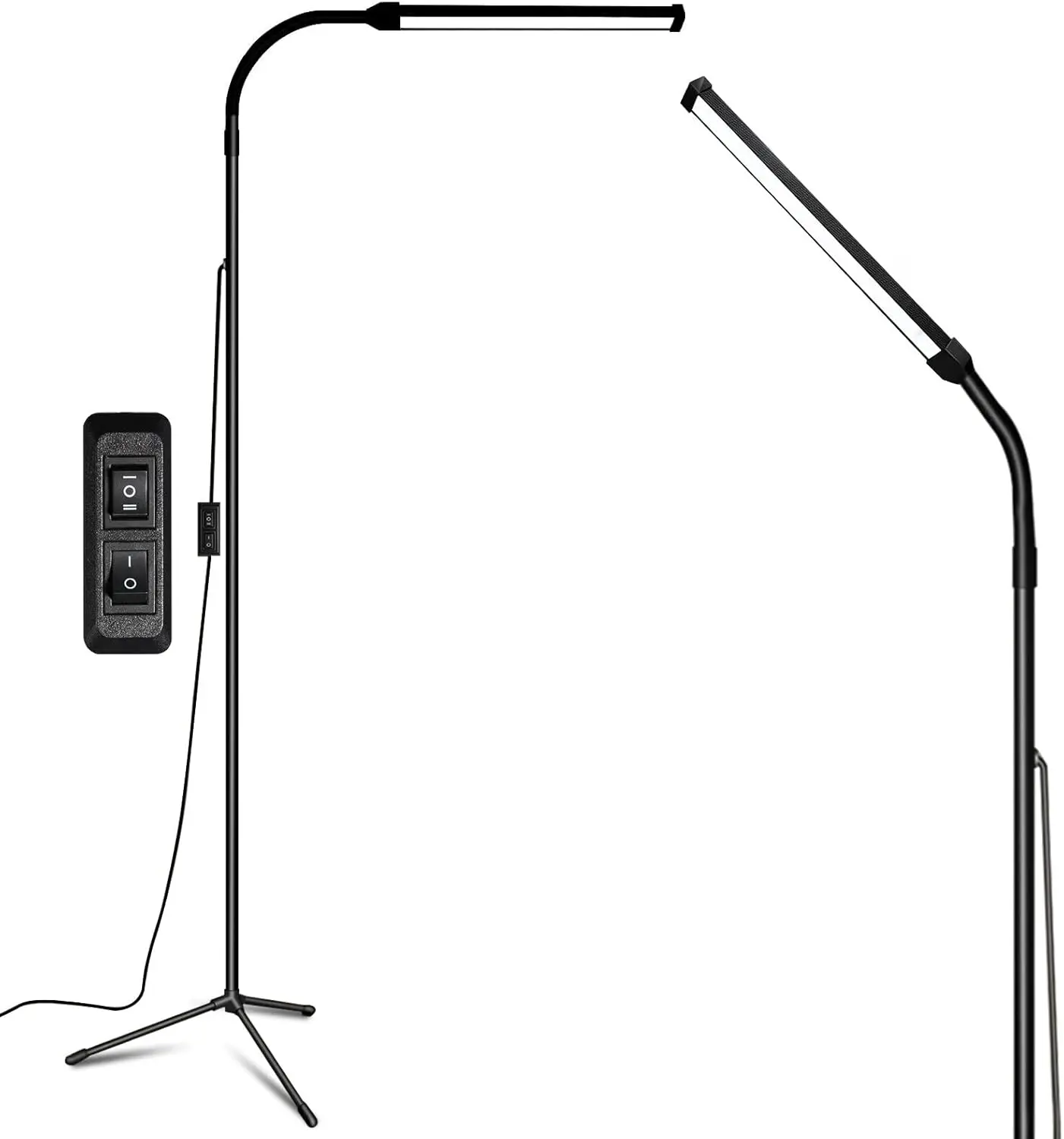 

Adjustable LED Floor Lamp for Eyelash Extensions, Reading, Office, and Bedroom with Warm/Cool Light