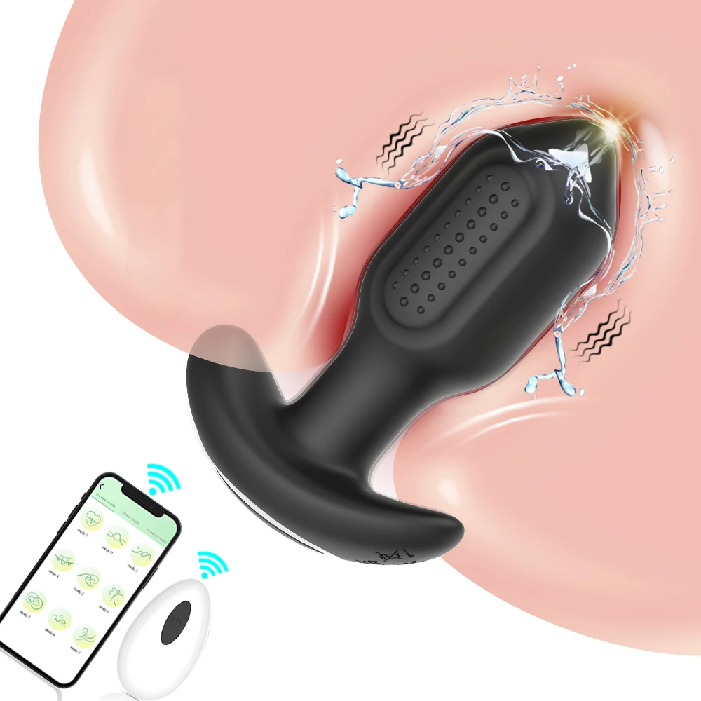 Wireless Control Anal Plug Vibrator 10 Modes Vibrating Butt Prostate Massager Sex Toys for Men Gay Clitoris Stimulator for Women
