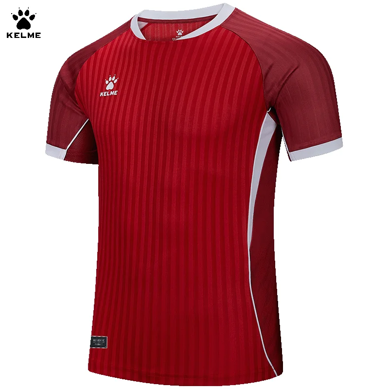 

Футбольная футболка Kelme для мужчин: дышащая, быстросохнущая, для комплексных тренировок, с коротким рукавом, индивидуальная тренировочная форма