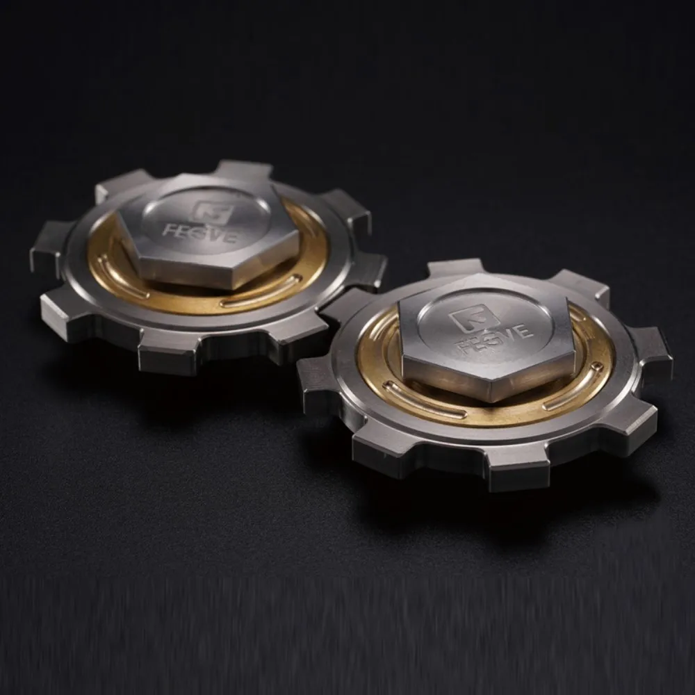 Fegve edc samsara fidget spinner titânio latão aço inoxidável fidget spinners ansiedade alívio gadgets brinquedos fidget