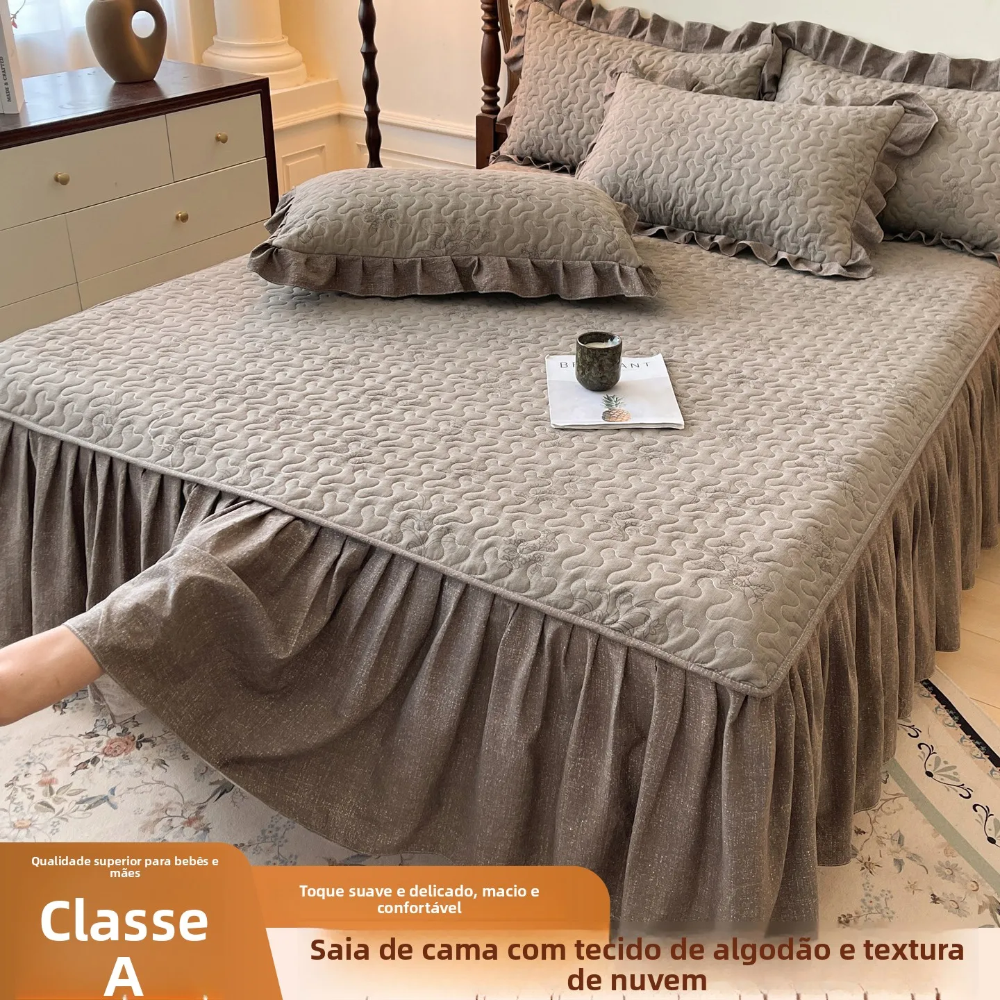 jupe-de-lit-plissee-en-coton-«-sensation-nuage-»-piece-unique-nouveau-style-rideau-de-lit-en-dentelle-«-cœur-de-fille-»-ensemble-trois-pieces-accessoires-de-lit