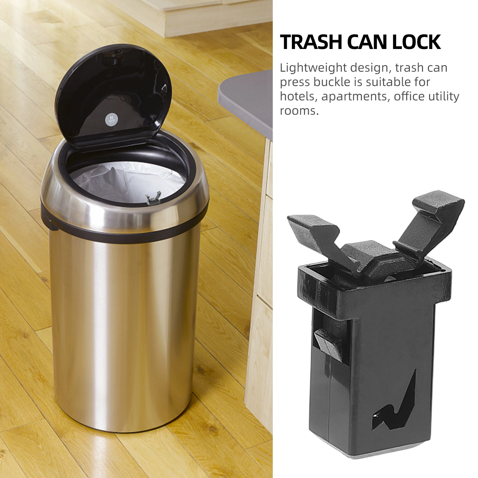 

10 Pcs Spring Accessories Trashcan Lock Buckle Bin Latch Repair Push Buttons Garbage Buckles Home Waste Bin Latch Replacement