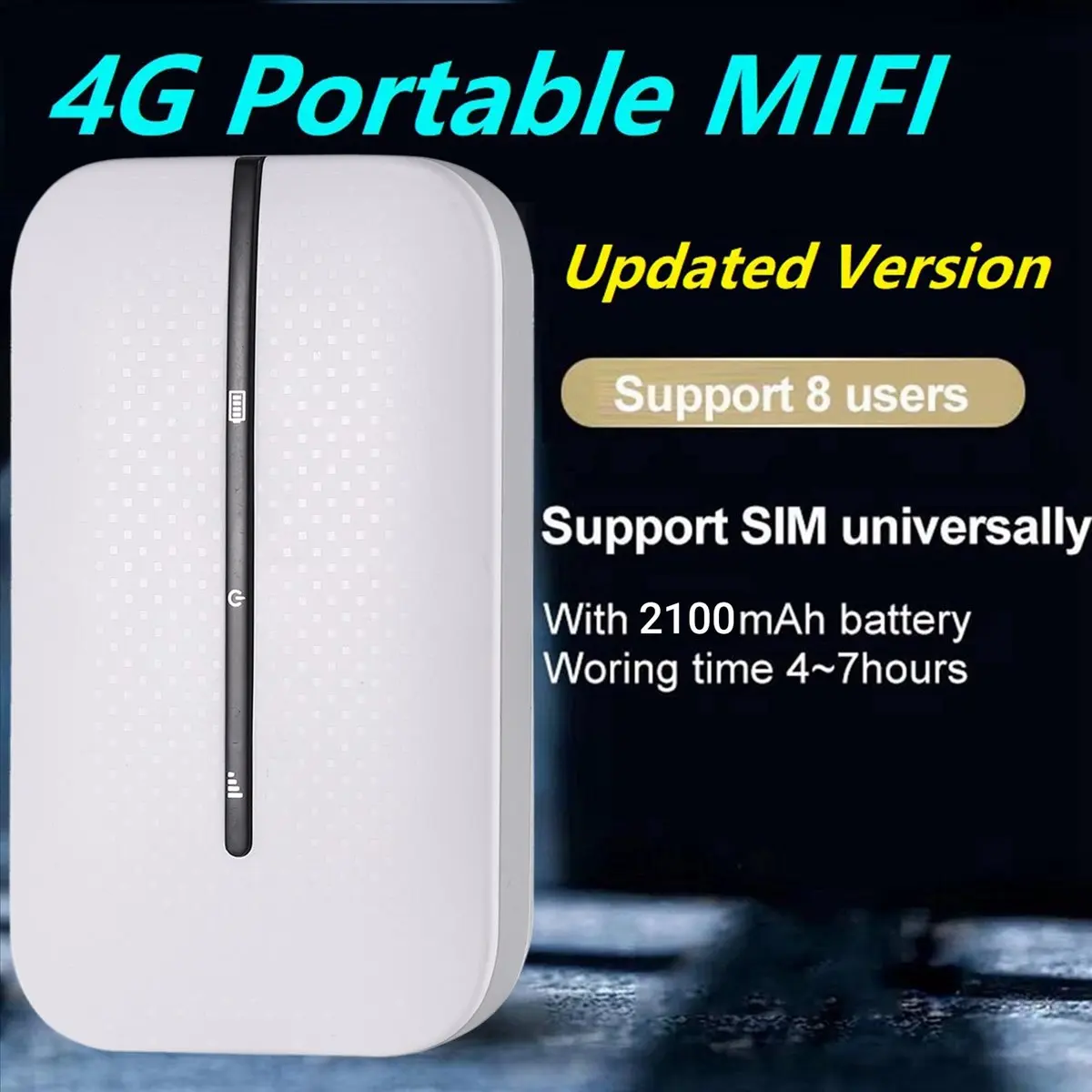 

ABFKing 4G MiFi WiFi-роутер 150 Мбит/с, Wi-Fi модем, мобильный Wi-Fi для автомобиля, беспроводная точка доступа, беспроводной MiFi со слотом для SIM-карты