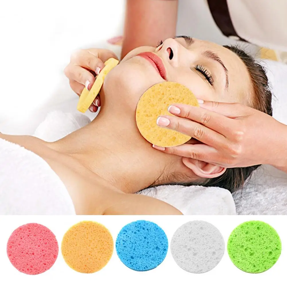 10Pcs Face Sponge Reusable Quick Lathering Face Sponge Round Face Sponges for Makeup Removal Exfoliating Absorbent Sponge Kit