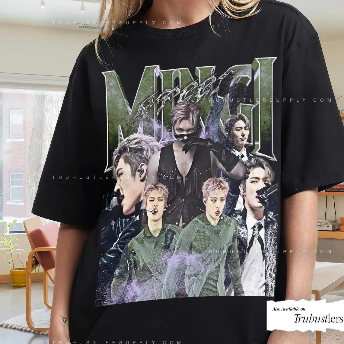 Mingi Ateez inspired Vintage Graphic Shirt Ateez Concert retro T Shirt Ateez World Tour shirt shirt for atiny Kpop Unisex Graphi