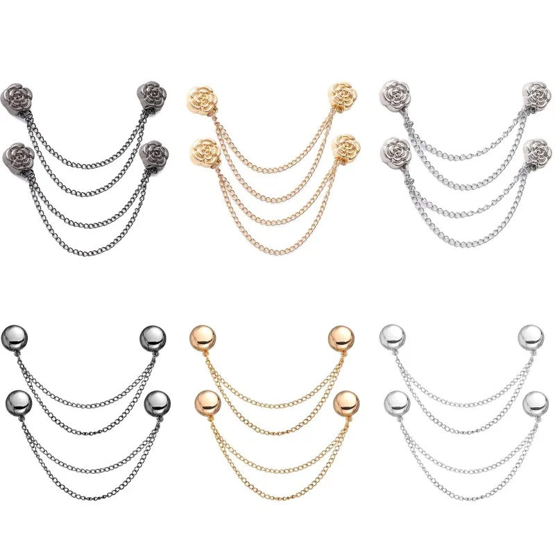 4/6Pcs Magnetic Chain Buckle - Adjustable Clothing Entrapment Magnetic Closure, Suitable for Pants, Dresses, Jackets - Clothing