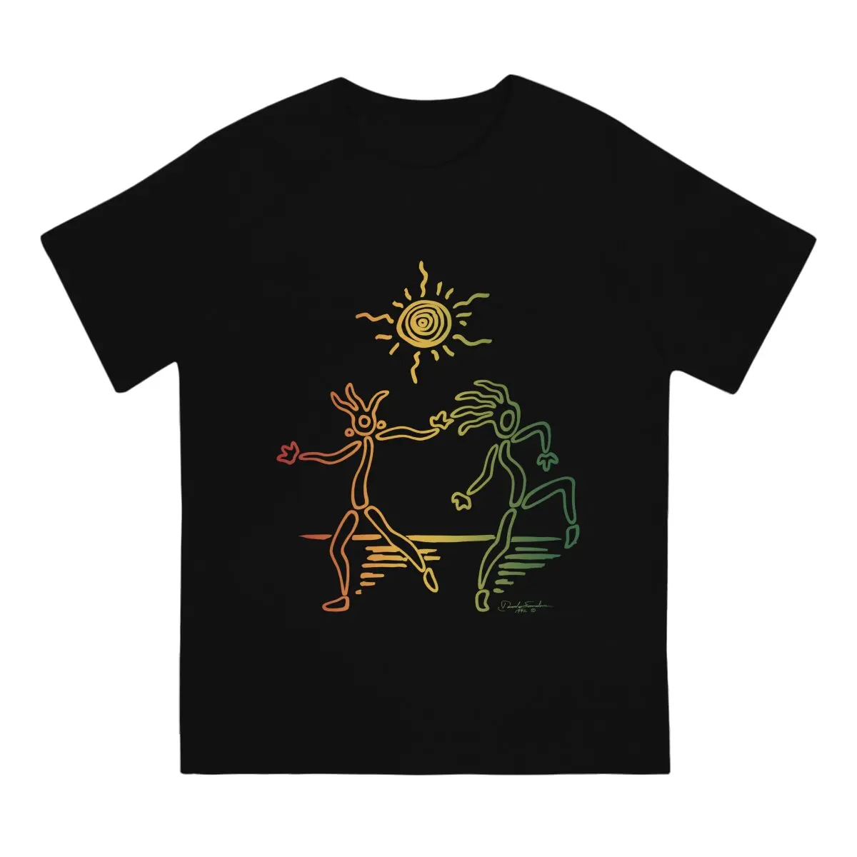 Rasta Lion Sun Dancers Tshirt Graphic Men Tops Vintage Grunge Summer Polyester Short Sleeve Harajuku T Shirt