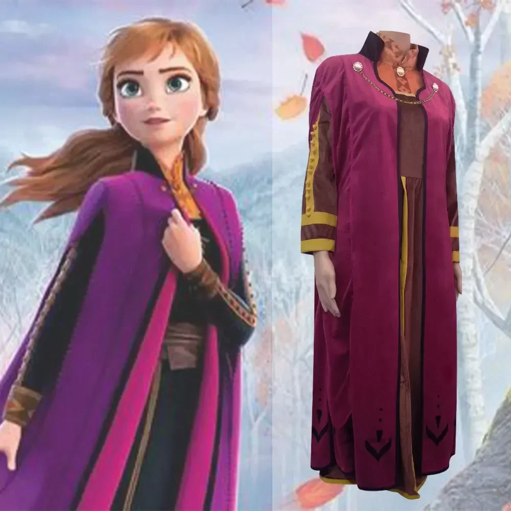 

Princess Purple Three-Piece Set Dress Adult Anna Elsa Princess Dress Performance Costume Unique Special Purpose Clothing