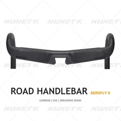 Aerofly II Full Carbon Road Handlebar Matte Black Handlebar Internal Wiring Bent Bar For SL7 Support Di2 RS910 Bicycle Parts