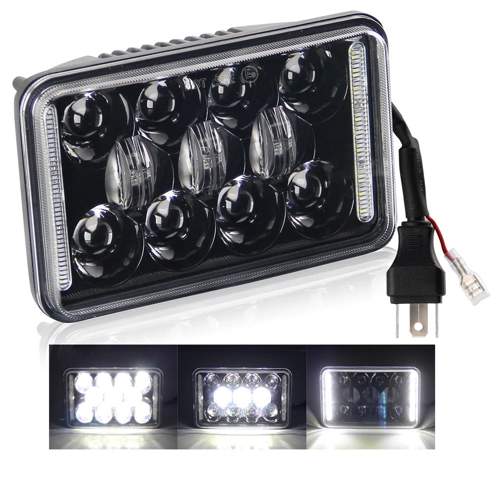 

up to date Led Headlights H/L Beam 7x6inch Led square Headlights for Jeep Wrangler YJ Cherokee XJ