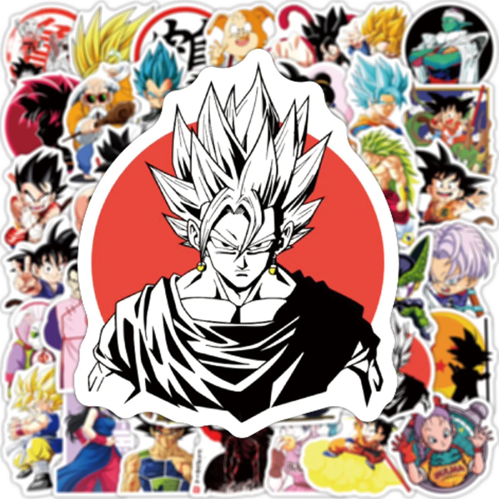 10/50/100Pcs Anime Dragon Ball Stickers Kids for Laptop Skateboard Luggage Phone Car Decals Cartoon Graffiti Sticker Toy Decor