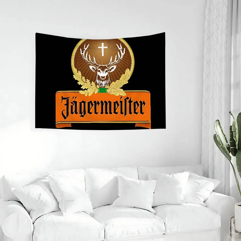 أعلام الغزلان Jagermeister ديكور الغرفة الديكورات الخارجية عناصر شخصية أعلام لغرف النوم المنزل مضحك #2