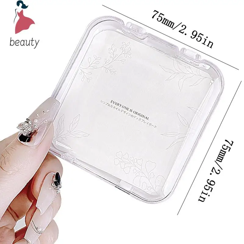 Scatola contenitore per Nail Art scatola portaoggetti in plastica portatile scatola portaoggetti accessori per Manicure strumento porta Display fai da te regalo trasparente