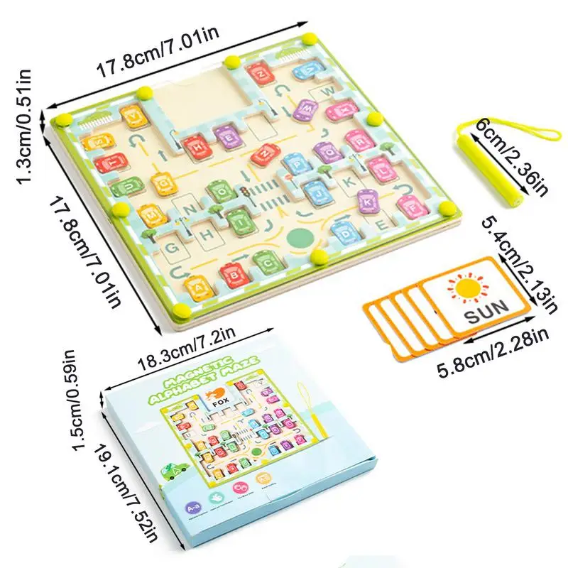 Magnetic Alphabet Maze Toddler Travel Sensory Play Game Educational Alphabet Learning Maze For Home Nursery Daycare Center