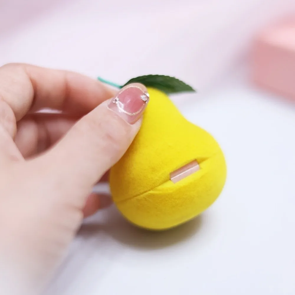 

Противоударный органайзер для ожерелья с вишней, виноград, ананас, фрукты, коробка для колец, клубника, оранжевый, флокированная шкатулка для драгоценностей, пары