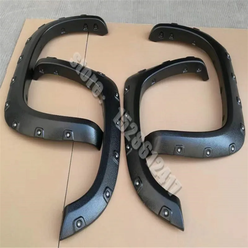 Car styling for Toyota Tundra 2014-2021 Matte Black Wheel Eyebrow Round Arc Fender Mud Flaps Mudguards Splash Guards