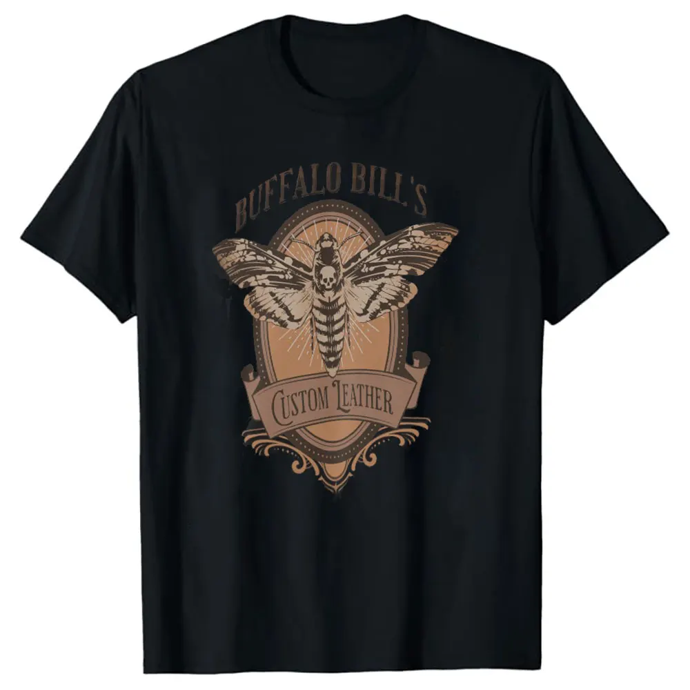 

Buffalo Bill's Custom Leather 80s Horror movie Hannibal Scary Halloween Gift t shirt for men 100% cotton print Tee All size tops