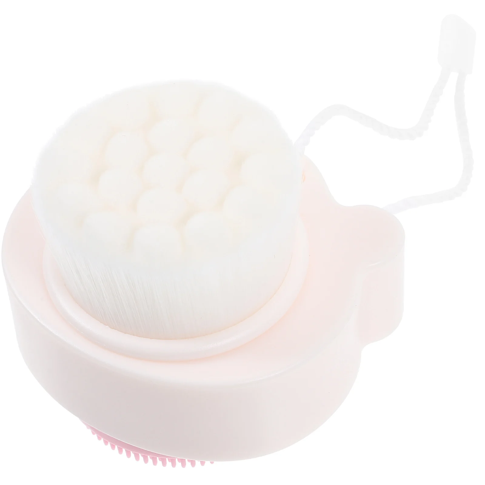 

Silicone Facial Brush Soft Bristles Pink White Handle Cleansing Tool Women Men Face Scrubber Exfoliator Deep Cleaning Pore Wash